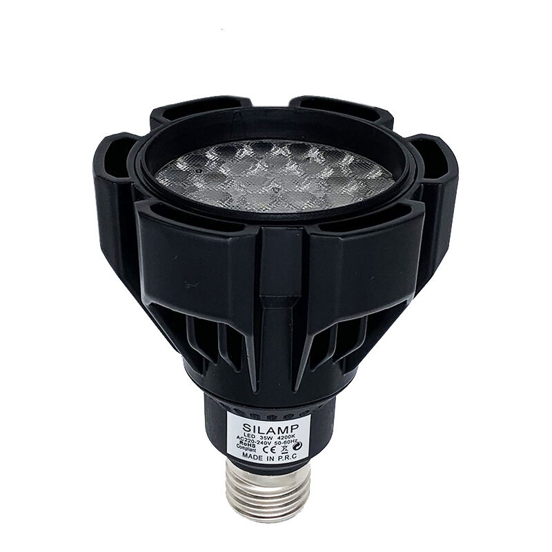foto del prodotto lampadina led par30 e27 35w lampada faretto nero l5 par30 35wluce fredda 6400k