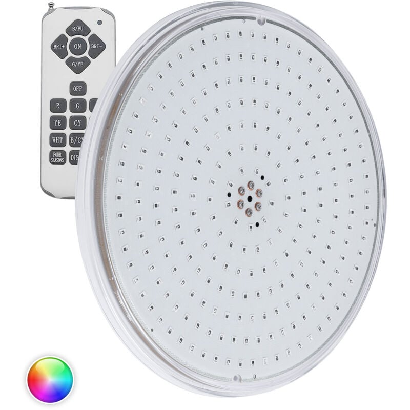 foto del prodotto lampadina led per piscine rgb sommergibile slim 12v ac 20w ip68 par56 telecomando rf rgb