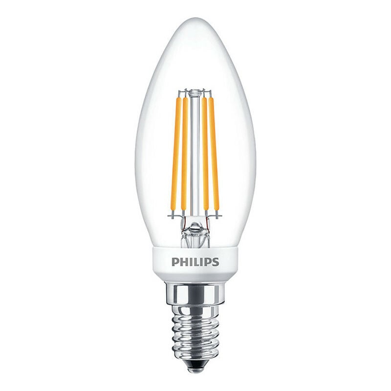foto del prodotto lampadina led philips a oliva 3.4w attacco e14 2700k philedcan40e14d