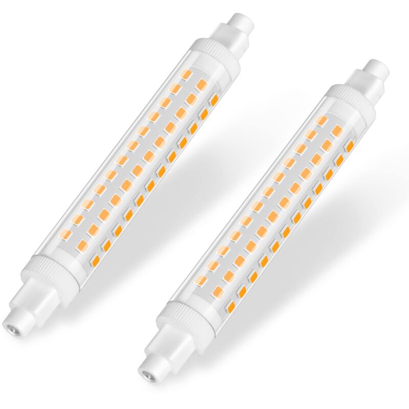 foto del prodotto lampadina led r7s 118mm, 10w, 1050lm, equivalente a lampadine alogene j118 da 100w, bianco freddo 6000k, led r7s 118mm, angolo del fascio di 360 , ca