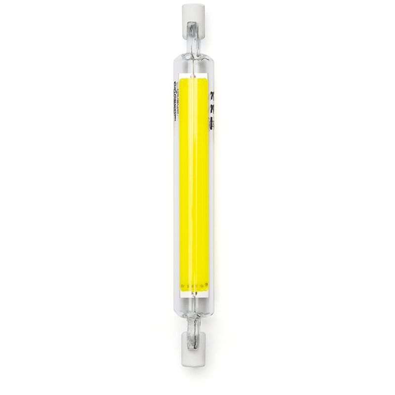 foto del prodotto lampadina led r7s lineare 118mm 9w cob in vetro bianco freddo 6500k aigostar