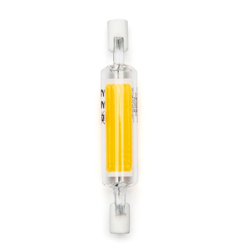 foto del prodotto lampadina led r7s lineare 78mm 4w cob in vetro bianco caldo 3000k aigostar