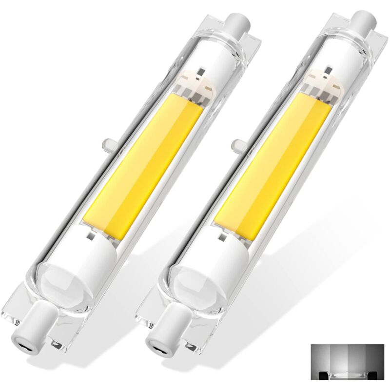 foto del prodotto lampadina led r7s r7s led 118mm dimmerabile 13w bianco caldo 3000k senza sfarfallio, lampadina led r7s lineare 118mm sostituisce la lampada alogena