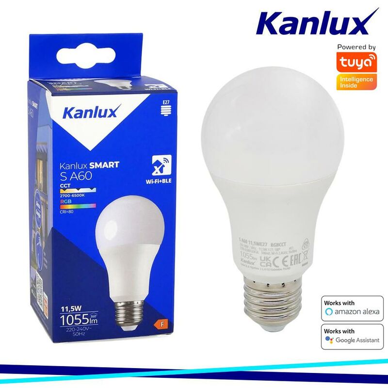 foto del prodotto lampadina led s a60 11,5we27 rgbcct kanlux