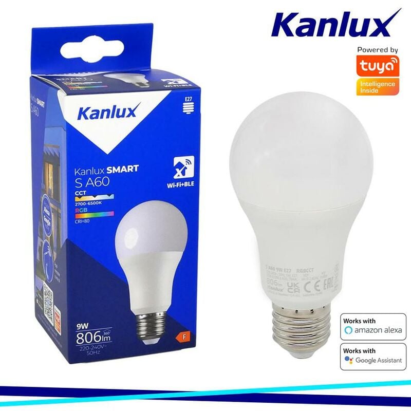 foto del prodotto lampadina led s a60 9w e27 rgbcct kanlux