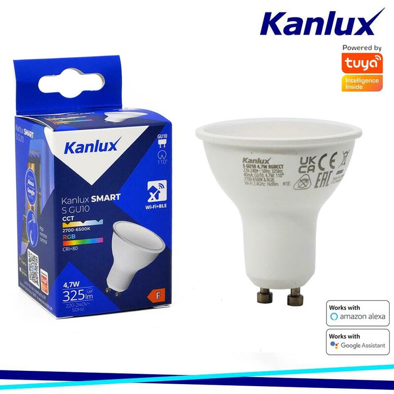 foto del prodotto lampadina led s gu10 4,7w rgbcct kanlux
