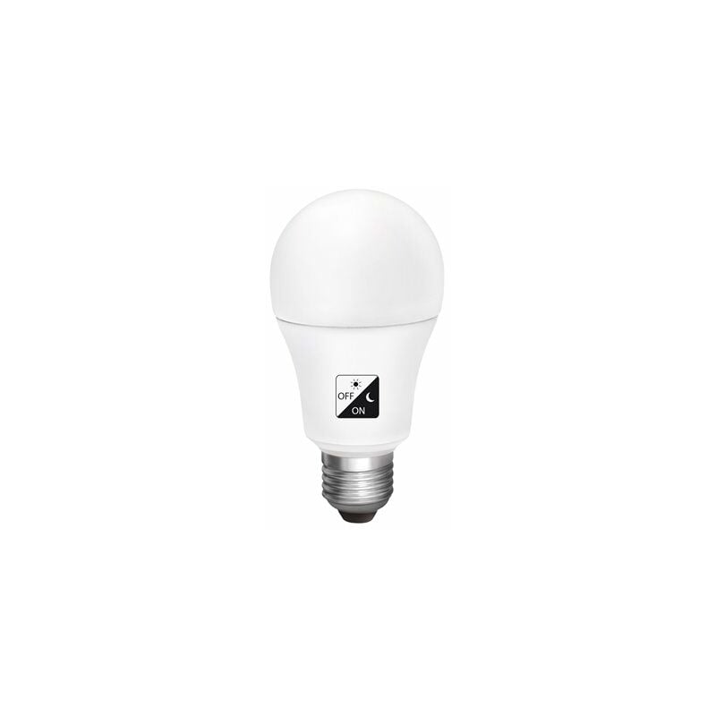 foto del prodotto lampadina led sensore crepuscolare matel standard e27 10w freddo