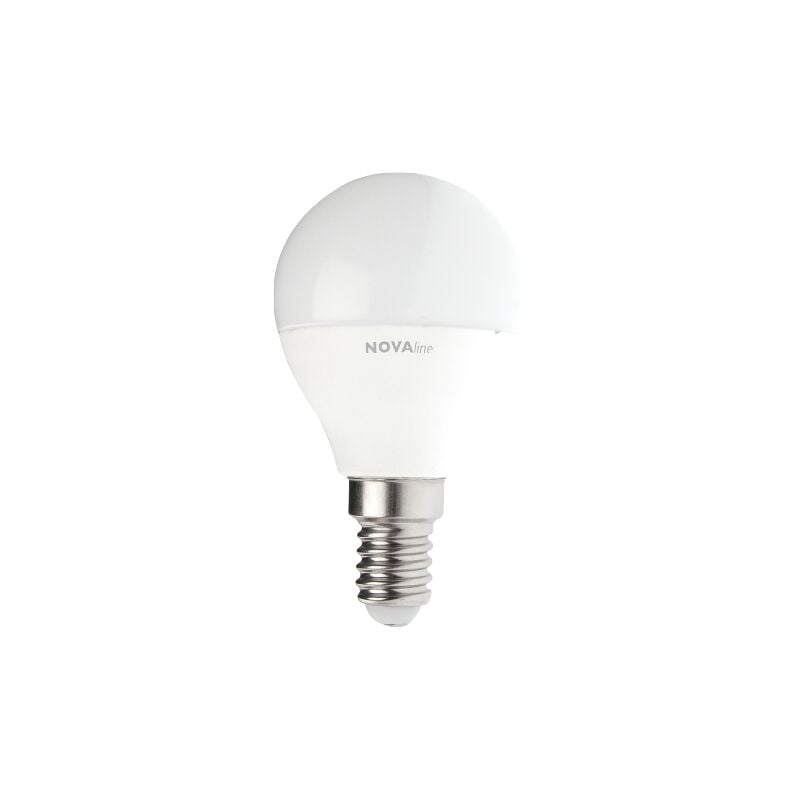 foto del prodotto lampadina led sfera 5,5 w e14, luce fredda 6500 k novaline