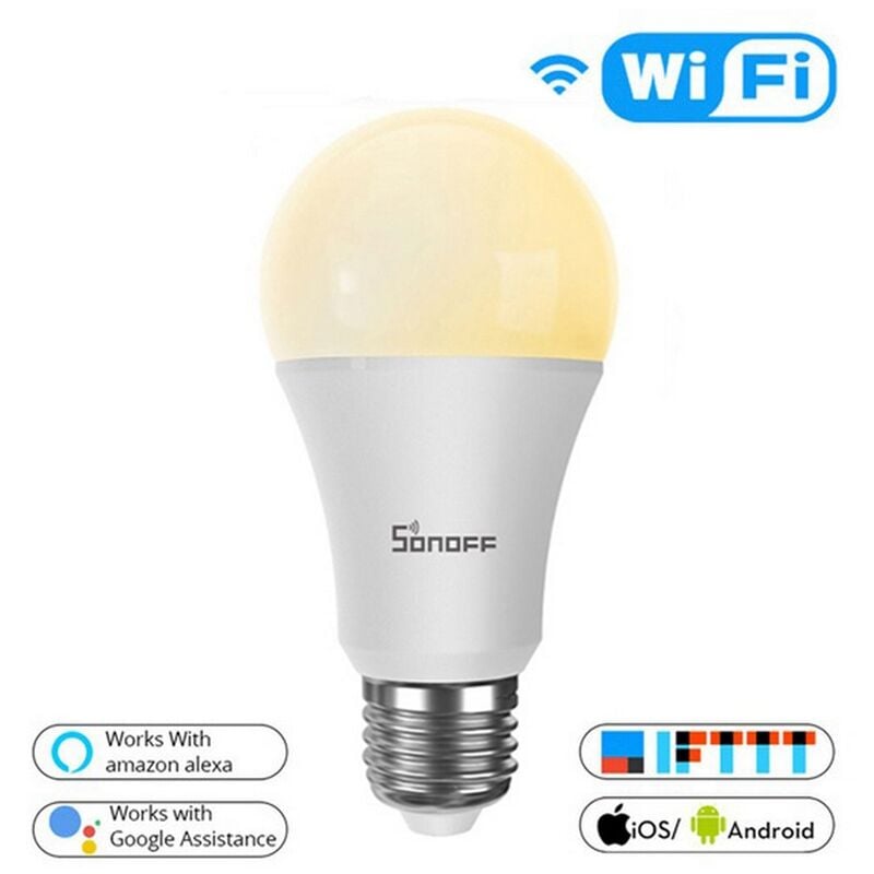 foto del prodotto lampadina led smart sonoff b02 b a60 e27 9w wifi bianco caldo e freddo dimmerabile