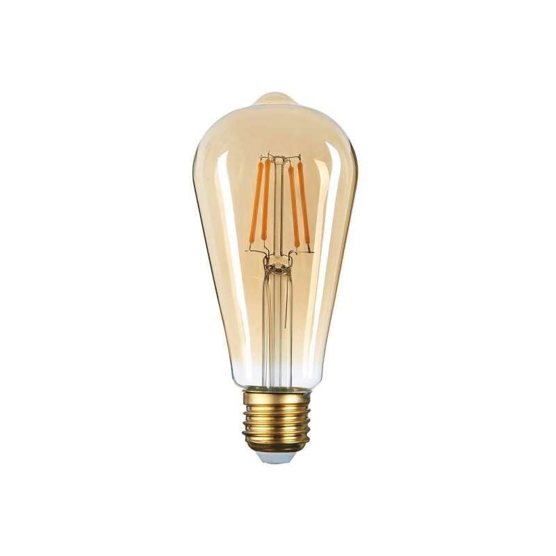 foto del prodotto lampadina led st64 filamento 8w vetro dorato dimmerabile e27 bianco molto caldo 2500k