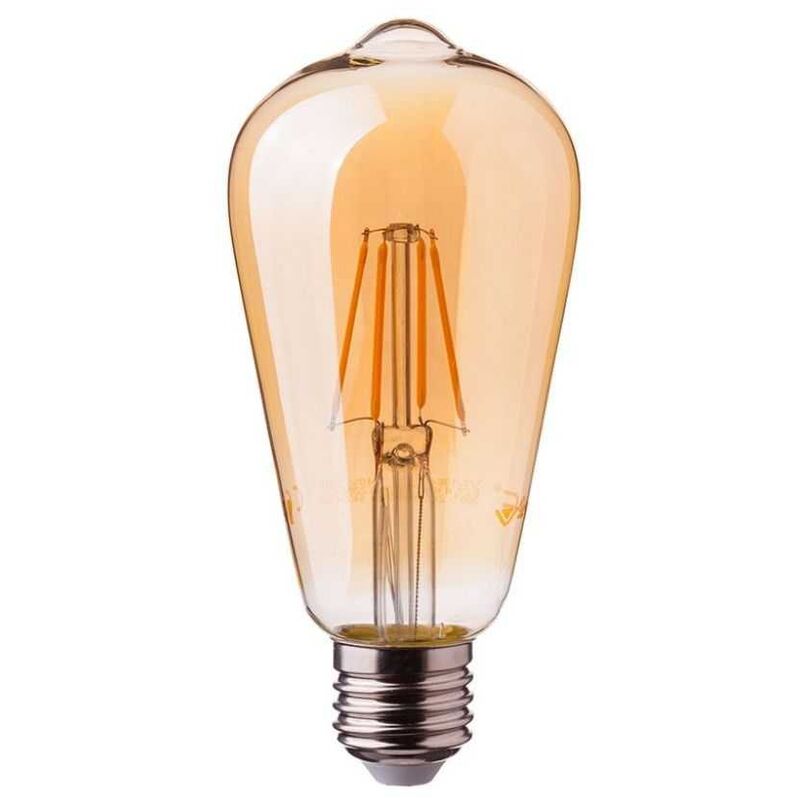 foto del prodotto lampadina led st64 v tac ambra 4w 2200k e27 vt 1964 n 214361