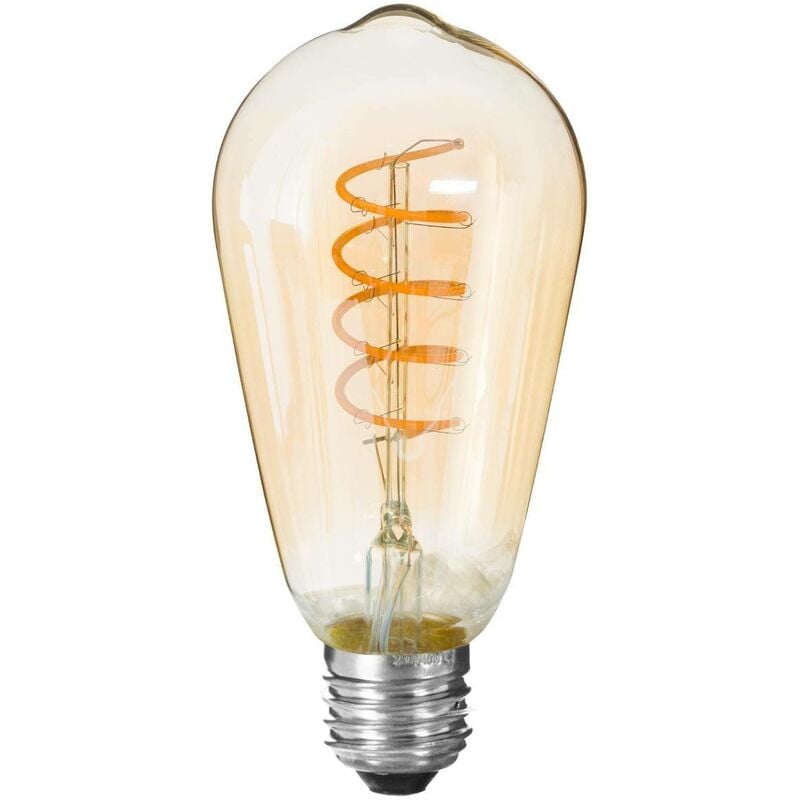 foto del prodotto lampadina led teardrop ambra attorcigliata, d6,5cm e27 atmosphera cr ateur d int rieur