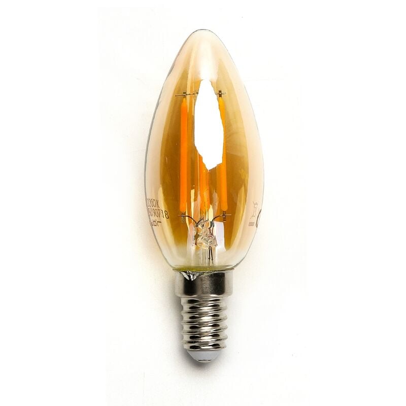 foto del prodotto lampadina led vintage a filamento e14 c35 a candela 4w bianco caldo 2200k aigostar