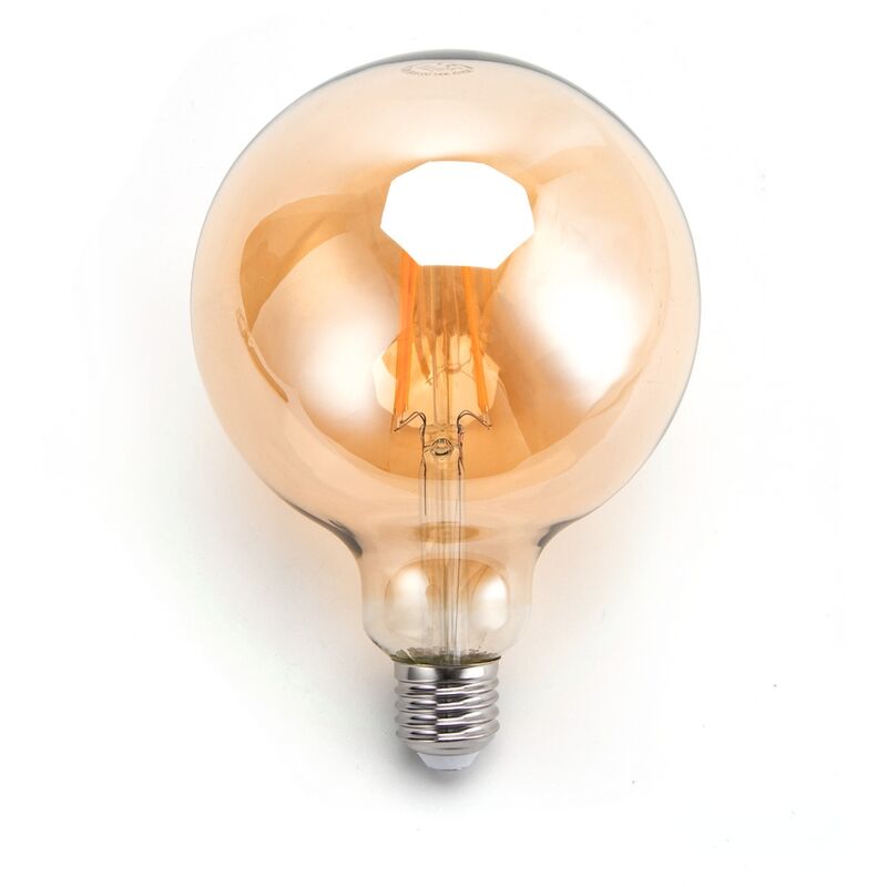 foto del prodotto lampadina led vintage a filamento e27 g125 a globo 4w bianco caldo 2200k aigostar