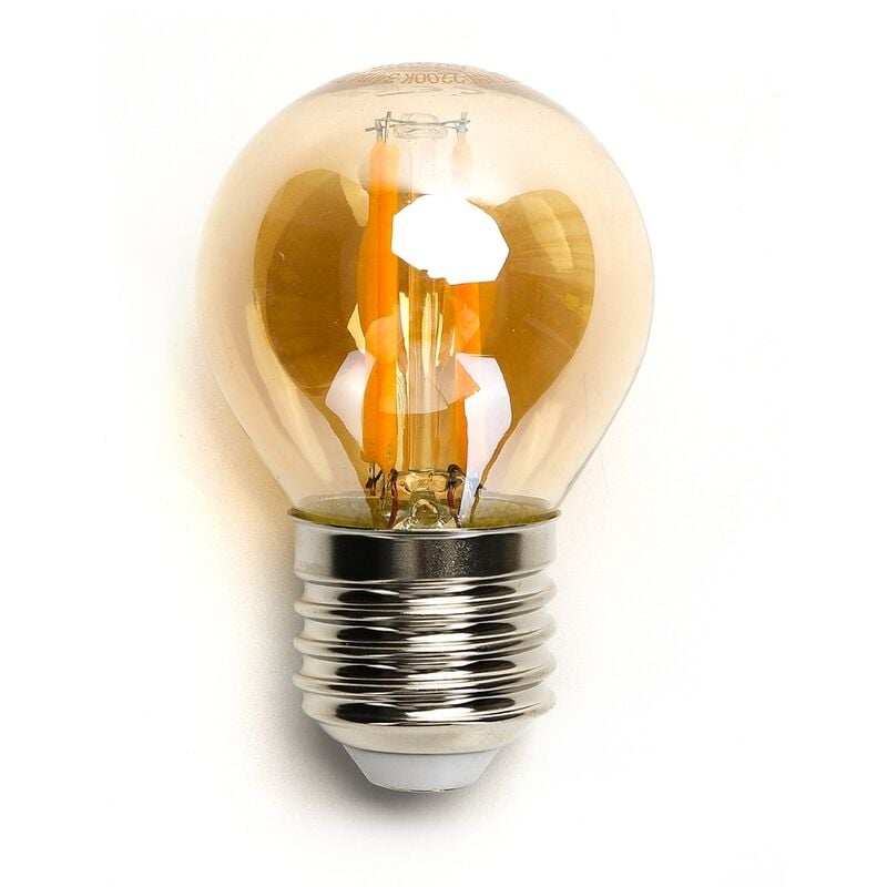 foto del prodotto lampadina led vintage a filamento e27 g45 a sfera 4w bianco caldo 2200k aigostar