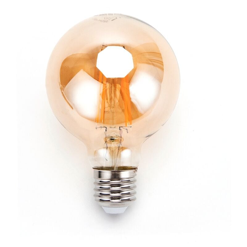 foto del prodotto lampadina led vintage a filamento e27 g80 a globo 8w bianco caldo 2200k aigostar