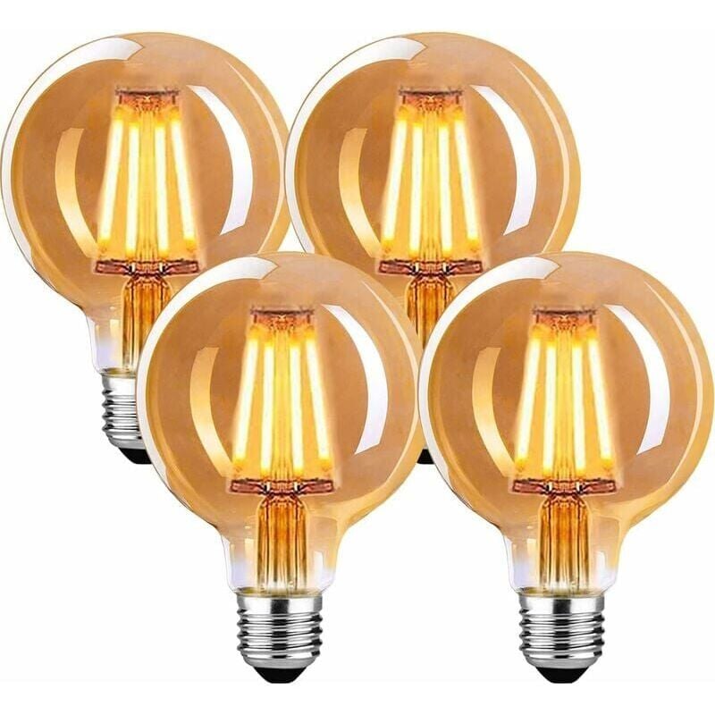 foto del prodotto lampadina led vintage e27, dimmerabile 4w g80 e27, lampadina vintage bianco caldo 2700k, ideale per lampada a sospensione, lampada da tavolo, lampada