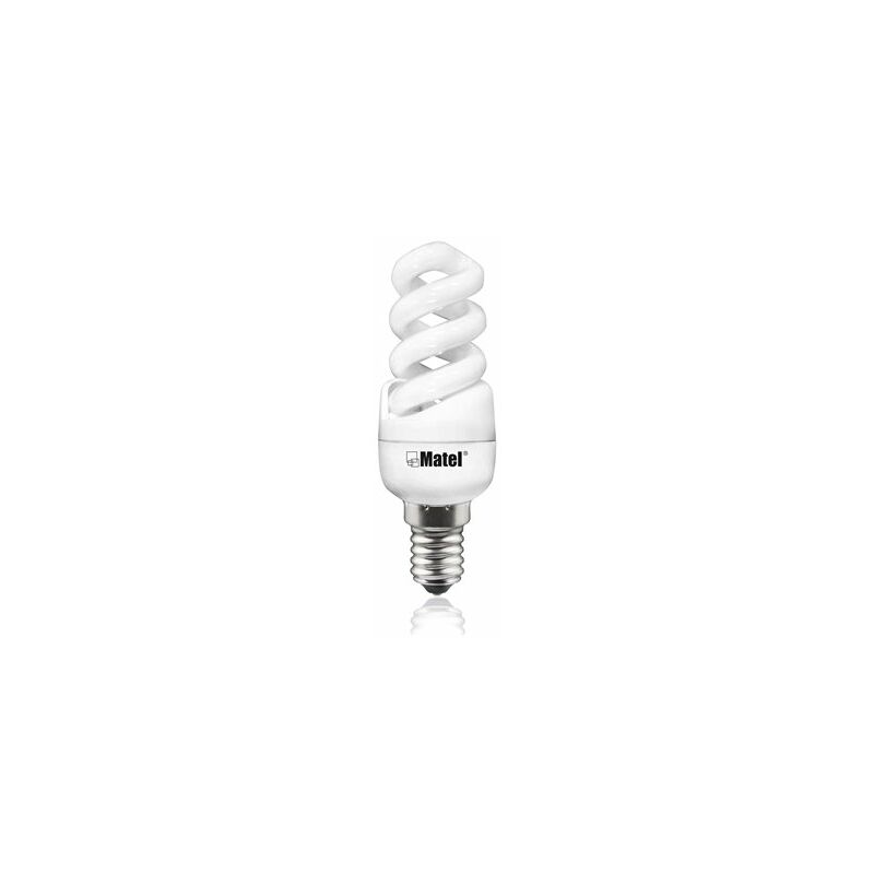 foto del prodotto lampadina matel spirale mini e14 15w a luce fredda a basso consumo