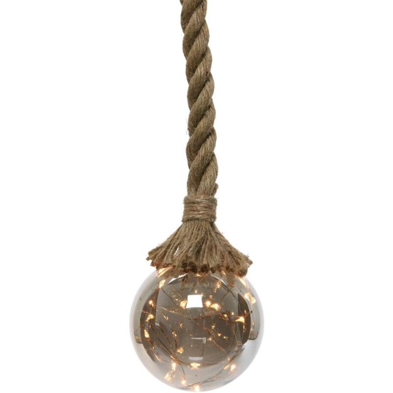 foto del prodotto lampadina micro led sfera opaca e luminosa bianco caldo 10x80cm