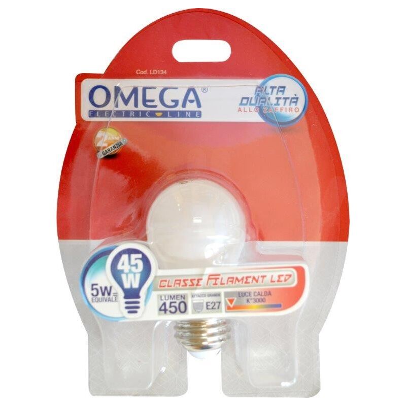 foto del prodotto lampadina milky a sfera con filamento g45 5w e27 3000k