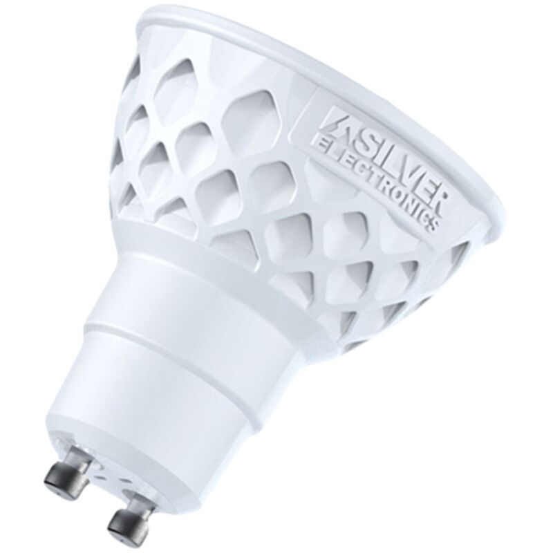 foto del prodotto lampadina multi led argento elettronica eco dicroica 4w 40w gu10 3.000k 120 390lm luce calda a 