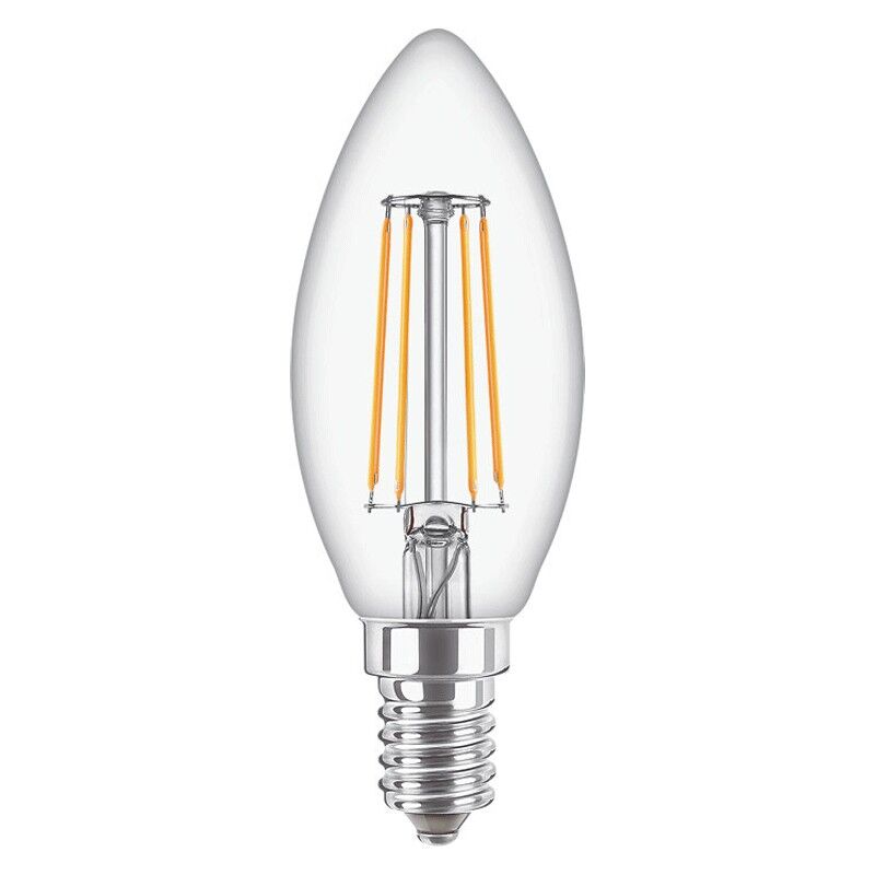 foto del prodotto lampadina oliva filamento led philips 4w 2700k attacco e14 philedcan40g2