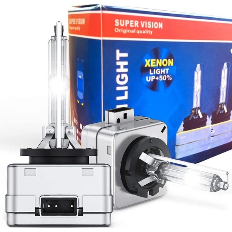 foto del prodotto lampadina per fari bixenon d1s 35w, kit lampada allo xeno hid, lampadina allo xeno d1s 8000k per sostituire il kit, fari per auto completamente in