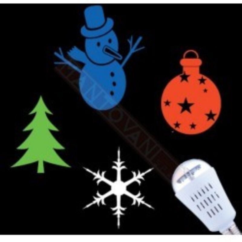 foto del prodotto lampadina proiettore e27 con immagini natalizie - giocoplast