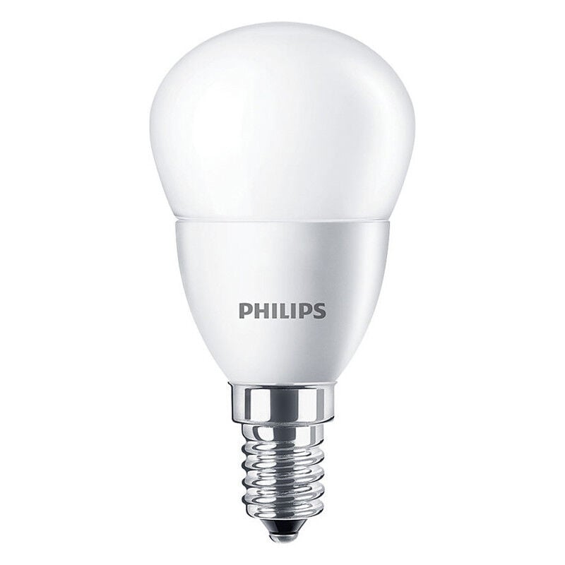 foto del prodotto lampadina sfera led philips 5w attacco e14 2700k corelus40e14g2
