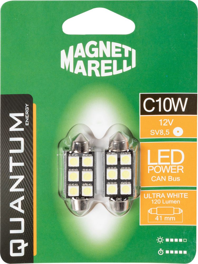 foto del prodotto lampadina siluro auto c5w 3 led 2 pezzi 12v sv8,5 tecnologia can bus