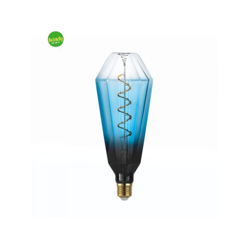 foto del prodotto lampadina vintage eglo e27 4w 2000k 100mm blu nero trasparente forma t100