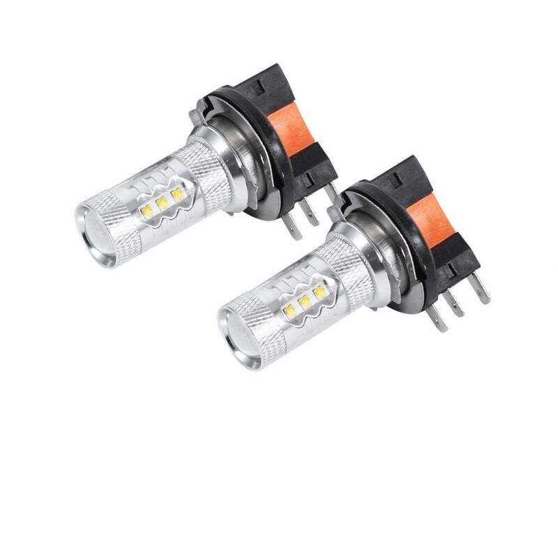 foto del prodotto lampadine a led hid bianche 80w h15 per fari auto, luci diurne ad alta potenza h15, lampadine a led per auto