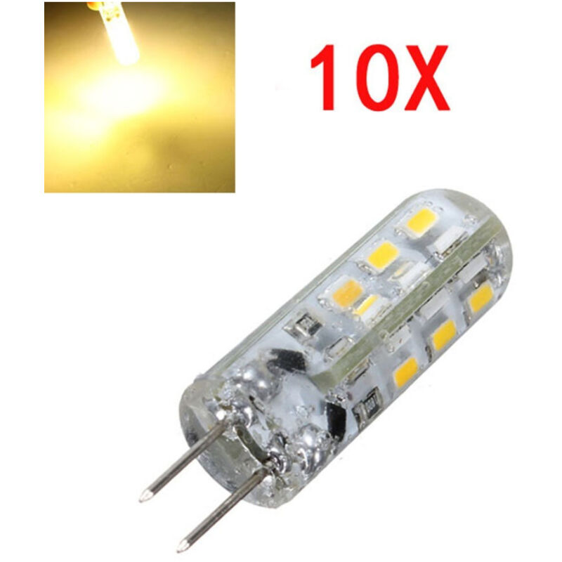 foto del prodotto lampadine a led lampade attacco g4 smd 3014 dc 12v super luminose per lampadari bianco caldo 3 watt trade shop traesio