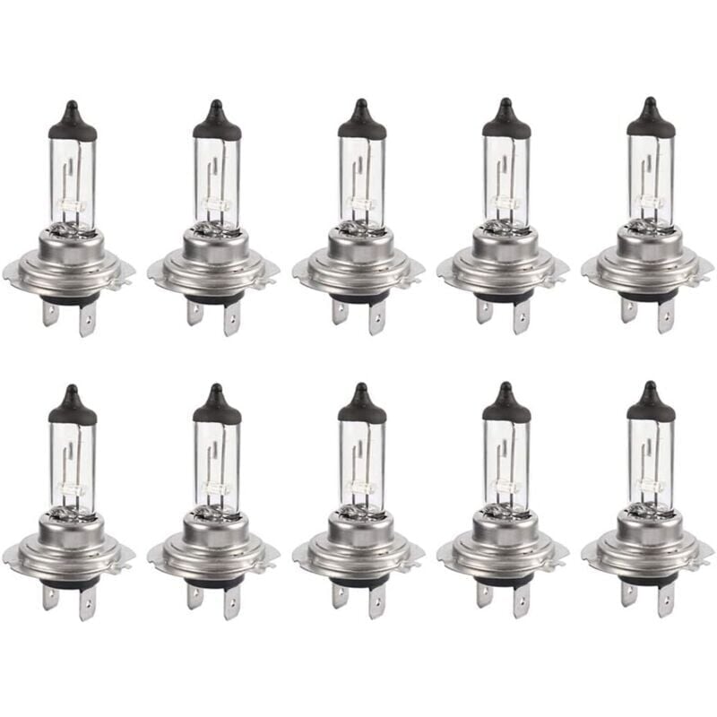 foto del prodotto lampadine alogene a led h7 da 12 v e 55 w, durevoli, luce bianca calda per auto.