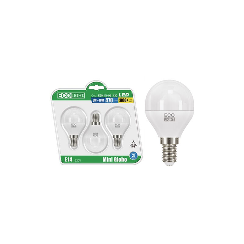 foto del prodotto lampadine ecolight led e14m gl6w f.cf3pz