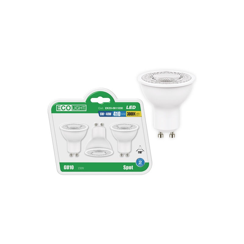 foto del prodotto lampadine ecolight led gu10sp.6w f.cf3pz