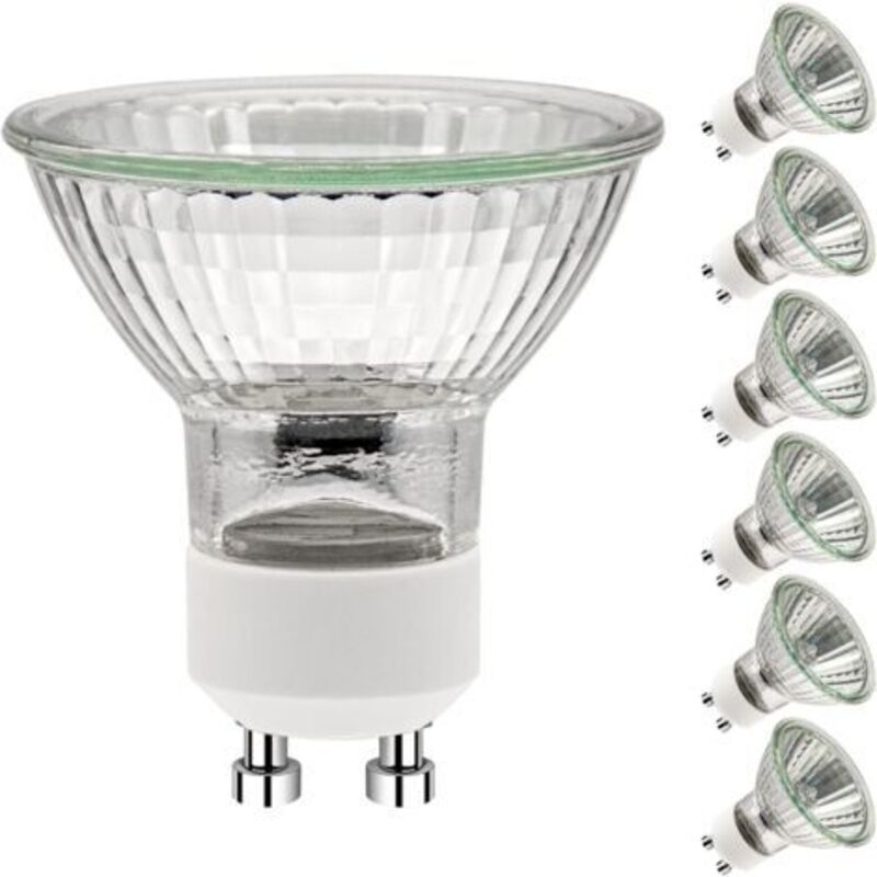 foto del prodotto lampadine gu10 50w, lampadine alogene gu10, lampadina spot ac 230v 50w, lampadine alogene gu10 a 2 pin, angolo del fascio di 35 , 2700k, bianco caldo