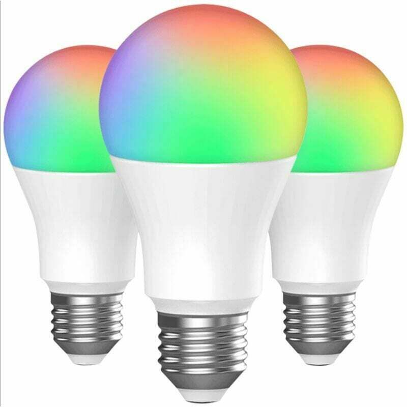 foto del prodotto lampadine led colorate gruppo di 3 , lampadina led dimmerabile rgbw da 12 w e27 con telecomando, luce ambientale con funzioni di memorizzazione e