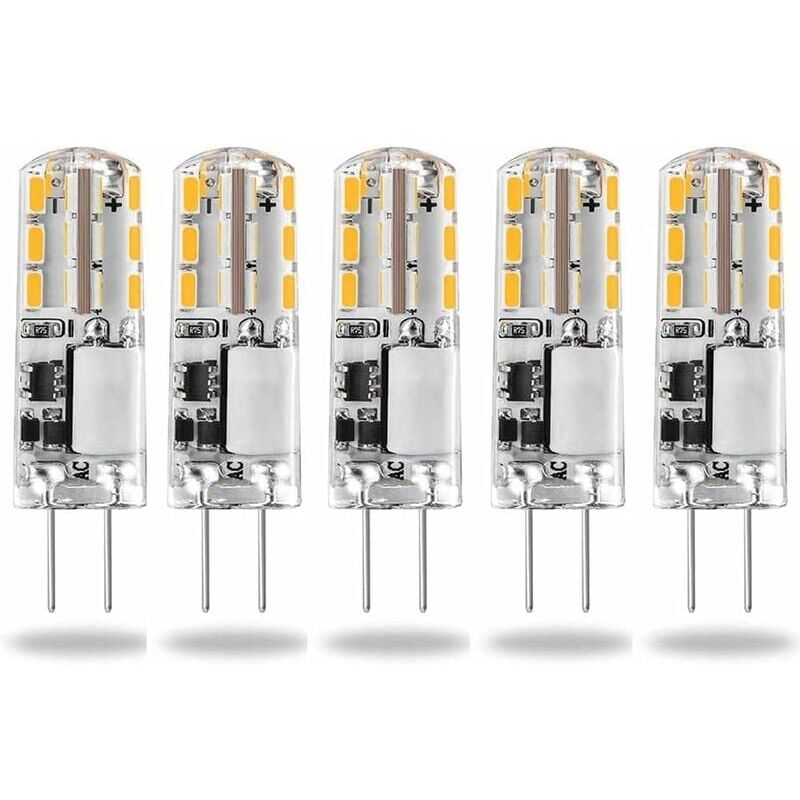 foto del prodotto lampadine led g4 12v ac dc bianco caldo 3000k 120lm, 2w, 15 20w alogena g4 capsula di ricambio bi pin tipo jc risparmio energetico, luce non