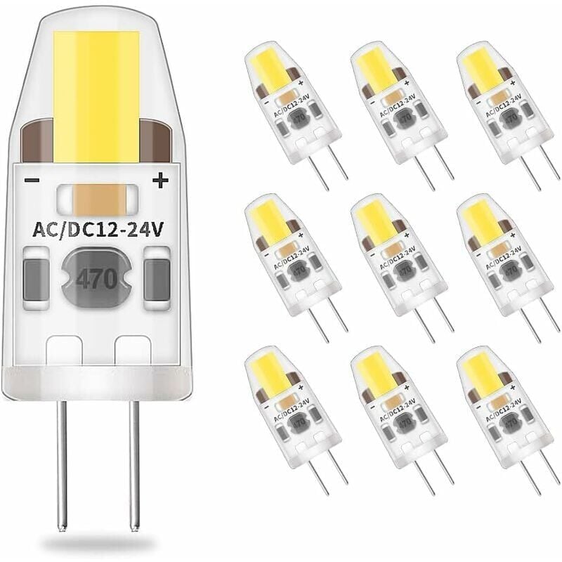 foto del prodotto lampadine led g4 dimmerabili bianco freddo, 2w equivalenti a lampada alogena da 20w, lampadina a risparmio energetico senza sfarfallio da 200lm,