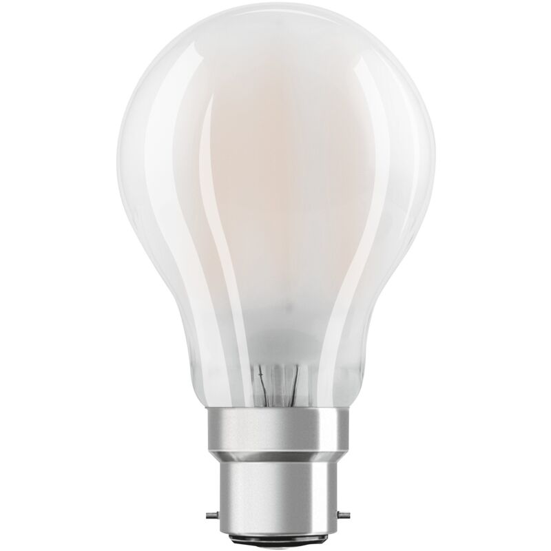 foto del prodotto lampadine led goccia, 7w equivalenti 60w, attacco b22d, luce calda 2700k, confezione da 3 osram
