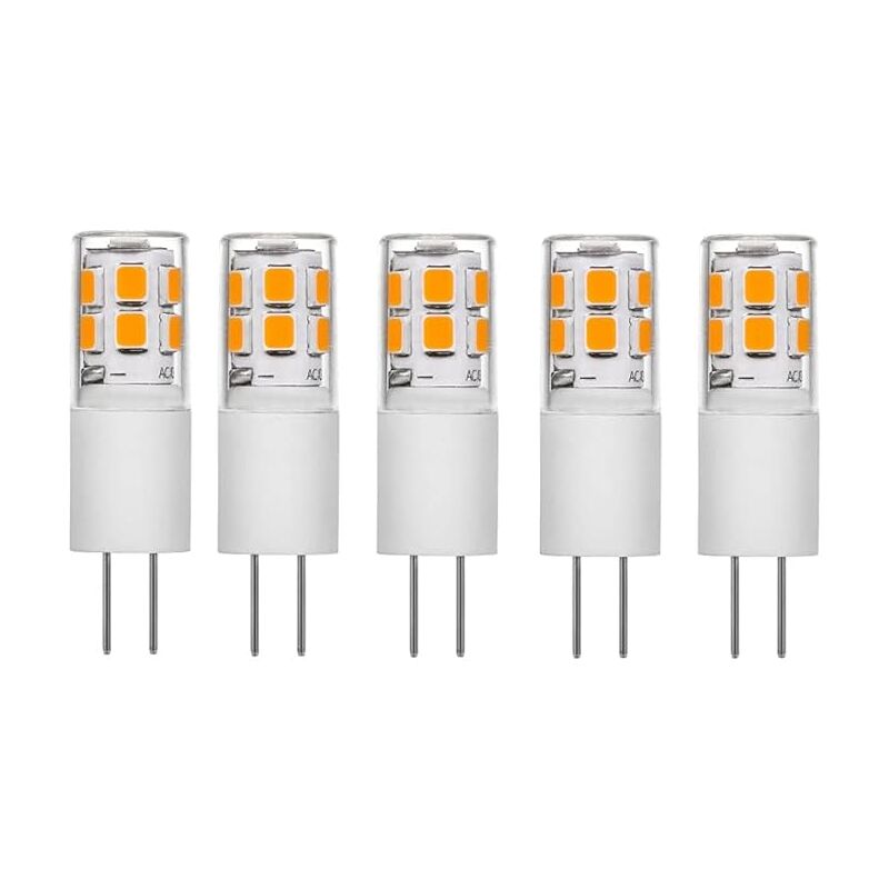 foto del prodotto lampadine led highlight corn senza strobo, 2w, bianco caldo 3000k, 5 pezzi