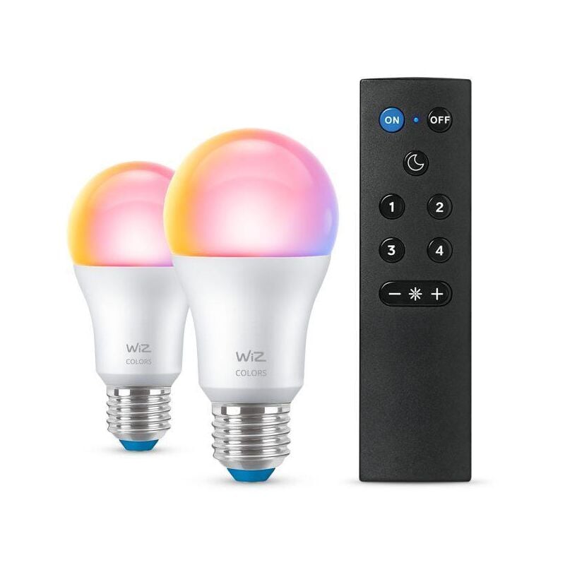 immagine 0 del prodotto lampadine led smart rgb a60 philips wiz attacco e27 2x8.5w 2200 6500k 2pz 7497200
