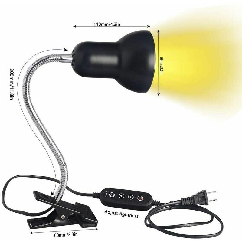 foto del prodotto lampadine led uva uvb, lampada per rettili riscaldamento lampada per tartarughe terrestri con base lunga per rettili e anfibi classe energetica a 
