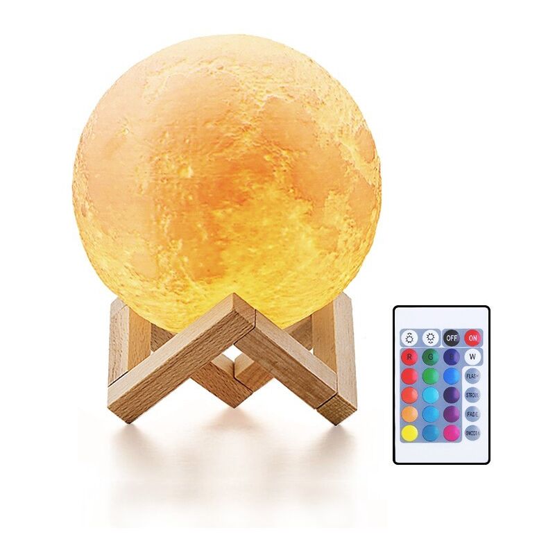 foto del prodotto lampaggio loast 16 colori rgb 15cm usb tattile remoto recargabile e supporto includi lampare della tabella jandei