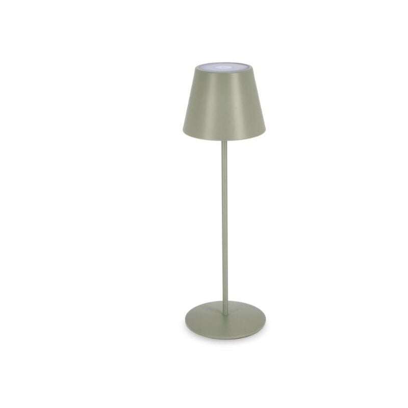 foto del prodotto lampanda da tavolo led etna verde salvia d12cm x 38h con batteria ricaricabile