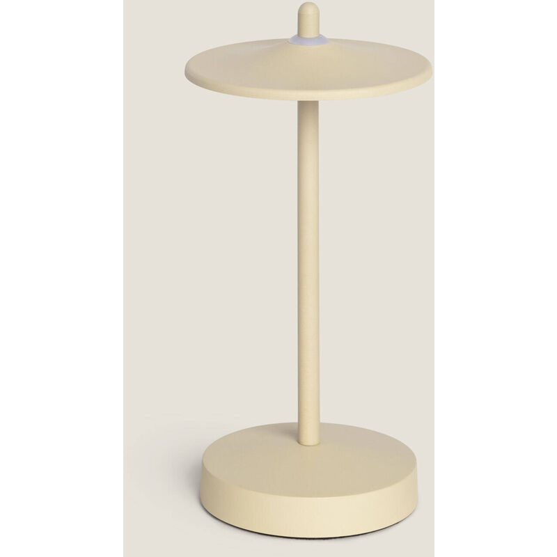 foto del prodotto lampara da tavolo led portatile per esterni con batteria usb ricaricabile milevani beige