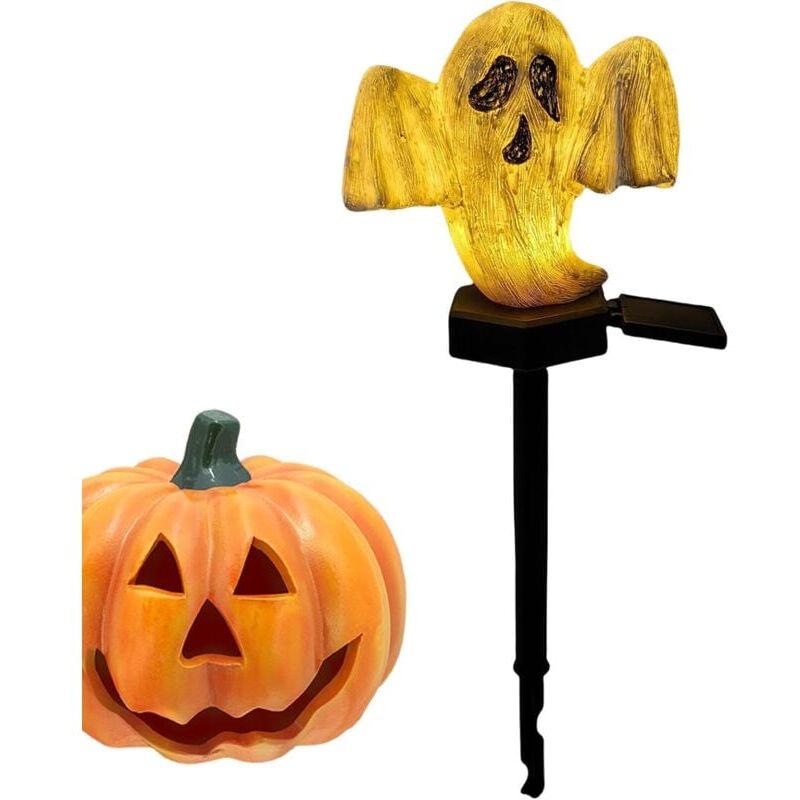 foto del prodotto lampe sur piquet fant me pathway, lampe sur piquet fant me solaire,lampe de pieu fant me d halloween lampe imperm able d ambiance de jardin