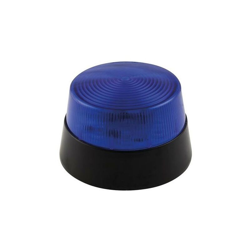foto del prodotto lampeggiante a led blu 12 vdc 77 mm
