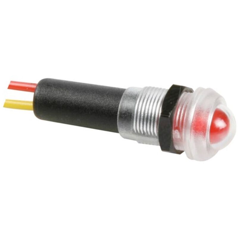 foto del prodotto lampeggiante led resistente all'acqua 12v rosso - corpo nero